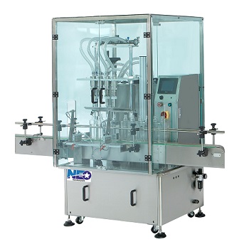 FILLER, Automatic Overflow Liquid Filler, 液體充填機、充填機、全罩多頭自動液體充填機、自動多頭液體充填機